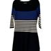 Kate Spade Dresses | Kate Spade Dress | Royal Blue & Black/ White Stripe Colorblock | Color: Black/Blue | Size: M