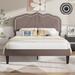 VECELO Upholstered Platform Bed Frame with Headboard & LED Lights