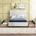 Modern PU Leather Upholstered Platform Bed with 4 Drawers