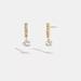 Coach Jewelry | Coach Pave Signature Bar Huggie Earrings-Gold Tone/Cz/Faux Pearls Nwt | Color: Gold | Size: Os