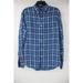 J. Crew Shirts | J Crew Baird Mcnutt Linen Shirt Men's L Long Sleeve Button Down Slim Fit Plaid | Color: Blue/White | Size: L