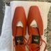 Zara Shoes | **Zara** Womans Flat Wrap Around Ankle Shoes. | Color: Orange | Size: 49/9