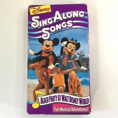 Disney Other | Disney Sing Along Songs Vhs Video Tape Beach Party At Walt Disney World Works | Color: Blue/Purple | Size: Os