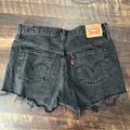 Levi's Shorts | Levi’s 501 Black Faded Button Fly Denim Cutoff Distressed Jean Shorts 31” Sz 29 | Color: Black/Gray | Size: 29