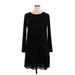 MICHAEL Michael Kors Casual Dress - Mini Crew Neck Long sleeves: Black Print Dresses - Women's Size X-Large