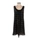 Karen Kane Cocktail Dress - A-Line Scoop Neck Sleeveless: Black Solid Dresses - Women's Size Small