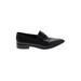 Nine West Flats: Slip On Chunky Heel Minimalist Black Solid Shoes - Women's Size 7 - Pointed Toe