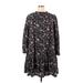 Universal Thread Casual Dress - Mini High Neck 3/4 sleeves: Black Dresses - Women's Size 1X