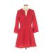 Gap Casual Dress - A-Line: Red Solid Dresses - Women's Size 6
