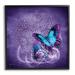 Stupell Industries Celtic Purple Butterflies Framed On Wood Print Wood in Brown/Indigo | 24 H x 24 W x 1.5 D in | Wayfair ay-961_fr_24x24