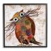 Stupell Industries Patterned Owl Collage Framed On Wood Print Wood in Blue/Brown/Red | 24 H x 24 W in | Wayfair ay-973_fr_24x24