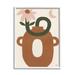 Stupell Industries Modern Boho Plant Vase Framed On Wood Print Wood in Brown | 20 H x 16 W x 1.5 D in | Wayfair ay-848_wfr_16x20