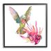 Stupell Industries Desert Hummingbird Watercolor Framed On Wood Print Wood in Brown/White | 12 H x 12 W x 1.5 D in | Wayfair ay-991_fr_12x12