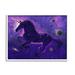 Stupell Industries Purple Unicorn Nebula Framed On Wood by Vincent Hie Print Wood in Brown | 11 H x 14 W x 1.5 D in | Wayfair az-877_wfr_11x14