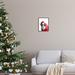 Stupell Industries Az-639-Framed Pig In Holiday Clothes On Wood Print Wood in Brown/Red | 14 H x 11 W x 1.5 D in | Wayfair az-639_fr_11x14