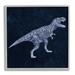 Stupell Industries Blue T-Rex Skeleton Wood in Blue/Brown | 17 H x 17 W x 1.5 D in | Wayfair az-703_gff_17x17