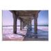 Stupell Industries Ba-067-Framed Waves Under Dock Canvas in Indigo | 10 H x 15 W x 0.5 D in | Wayfair ba-067_wd_10x15