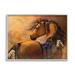 Stupell Industries Az-053-Framed Kiowa Gold Horse Canvas in Brown | 24 H x 30 W x 1.5 D in | Wayfair az-053_gff_24x30