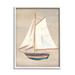 Stupell Industries Az-919-Framed Blue & Red Sailboat On Canvas by June Erica Vess Print Canvas in Brown | 20 H x 16 W x 1.5 D in | Wayfair