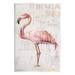 Stupell Industries Az-029-Framed Flamingo Collage Portrait Framed On Wood Print Wood in Brown/Pink | 19 H x 13 W x 0.5 D in | Wayfair