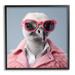 Stupell Industries Az-137-Framed Trendy Ostrich In Pink Wood in Brown/Pink | 12 H x 12 W x 1.5 D in | Wayfair az-137_fr_12x12