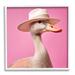 Stupell Industries Az-178-Framed Duck In Hat On Canvas Print Canvas in Pink | 17 H x 17 W x 1.5 D in | Wayfair az-178_wfr_17x17