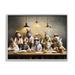 Stupell Industries Ba-936-Framed Wild Animals At Table Framed On Wood Print Wood in Brown/Gray | 24 H x 30 W x 1.5 D in | Wayfair ba-936_gff_24x30