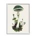 Stupell Industries Bb-063-Framed Forest Green Mushroom Framed On Wood Print Wood in Brown/Green/White | 14 H x 11 W x 1.5 D in | Wayfair