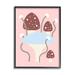 Stupell Industries Bb-083-Framed Fun Mushrooms On Pink Framed On Wood by Lil' Rue Print Wood in Blue/Brown/Pink | 20 H x 16 W x 1.5 D in | Wayfair