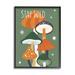 Stupell Industries Stay Wild Mushrooms Pattern Framed On Wood by Martina Pavlova Print Wood in Brown/Green/Orange | 14 H x 11 W x 1.5 D in | Wayfair