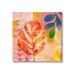 Bay Isle Home™ Vivid Contemporary Leaves by Andrea Haase Wrapped Canvas Print Canvas in Pink | 17 H x 17 W x 1.5 D in | Wayfair