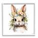 Flower Garland Bunny by Roozbeh Wrapped Canvas Print Canvas in Brown/Green Laurel Foundry Modern Farmhouse® | 17 H x 17 W x 1.5 D in | Wayfair