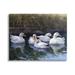 August Grove® Five Ducks In Pond On Canvas by Ziwei Li Painting Canvas in White | 36 H x 48 W x 1.5 D in | Wayfair 6FE53278673E4B56A30DB3D7FA72A1D1