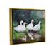 August Grove® White Ducks Landscape Framed On Canvas by Ziwei Li Print Canvas | 17 H x 21 W x 1.7 D in | Wayfair F0737A4805134E2E826D61636A451A64