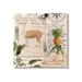 Ophelia & Co. Vintage Antelope Postcard On Canvas by Andrea Haase Canvas in Green | 30 H x 30 W x 1.5 D in | Wayfair