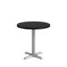 KFI Studios Proof 36" Round Pedestal Table, White Top, Black X-Base Metal in Gray/Black | 29 H x 30 W x 30 D in | Wayfair