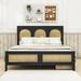 Bay Isle Home™ Fortner Platform Storage Bed Wood in Black | 45.7 H x 56.4 W x 80.7 D in | Wayfair 99A456088AAB4FE2AF9F6ED7A4E681A4