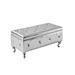 House of Hampton® Laverton Faux Leather Storage Bench Faux Leather/Upholstered/Leather/Metal in Gray | 17.72 H x 38.19 W x 18.11 D in | Wayfair