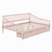 Red Barrel Studio® Campden Daybed Wood in Pink | 32.3 H x 82 W x 75.8 D in | Wayfair 3895D7746BAD4112BD159214F56BFFD2