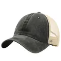 Berretto da Baseball da uomo nero retrò Trucker cappelli estivi da uomo berretto da Baseball tinta