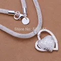 charms for women cute wedding silver color necklace jewelry silver jewelry fashion cute Heart