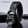 Caluom Kaiol Luxury Brand Men's Belt Genuine Leather Men's Business Belt First Layer Cowhide