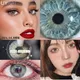 UYAAI 2Pcs Colored Contact Lenses For Eyes Blue Eyes Yearly Makeup Gray Eyes GEM Series Beauty