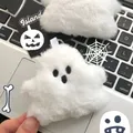 Funny White Ghost Keychain Cute School Bag Pendant Doll Key Chains Kawaii Plush Keyring Car Keychain