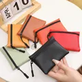 Coin Purse Men Women PU Leather Coin Pouch Card Case Zipper Money Bags Mini Wallets Lipstick