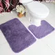 Tapis de salle de bain en peluche d'agneau doux 4 couleurs unies moquette de salle de bain de