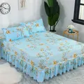 Cotton Quilted Bed Skirt King Size Mattress Protective Cover Double Thickened Non Slip Breathable