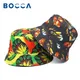 Bocca-Chapeau de plage réversible double face pour hommes et femmes chapeau Jamaica E27 imprimé