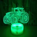 Nighdn-Veilleuse de tracteur 3D pour enfants lampe de bureau de table LED cadeaux de veilleuse
