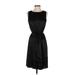 Calvin Klein Cocktail Dress - Party High Neck Sleeveless: Black Solid Dresses - Women's Size 4